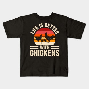 Life Is Better With Chickens  T Shirt For Women Men Kids T-Shirt